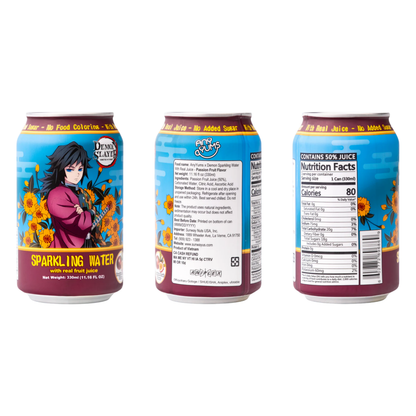 AnyYums Demon Slayer Passion Fruit Sparkling Water 11.16oz 24ct