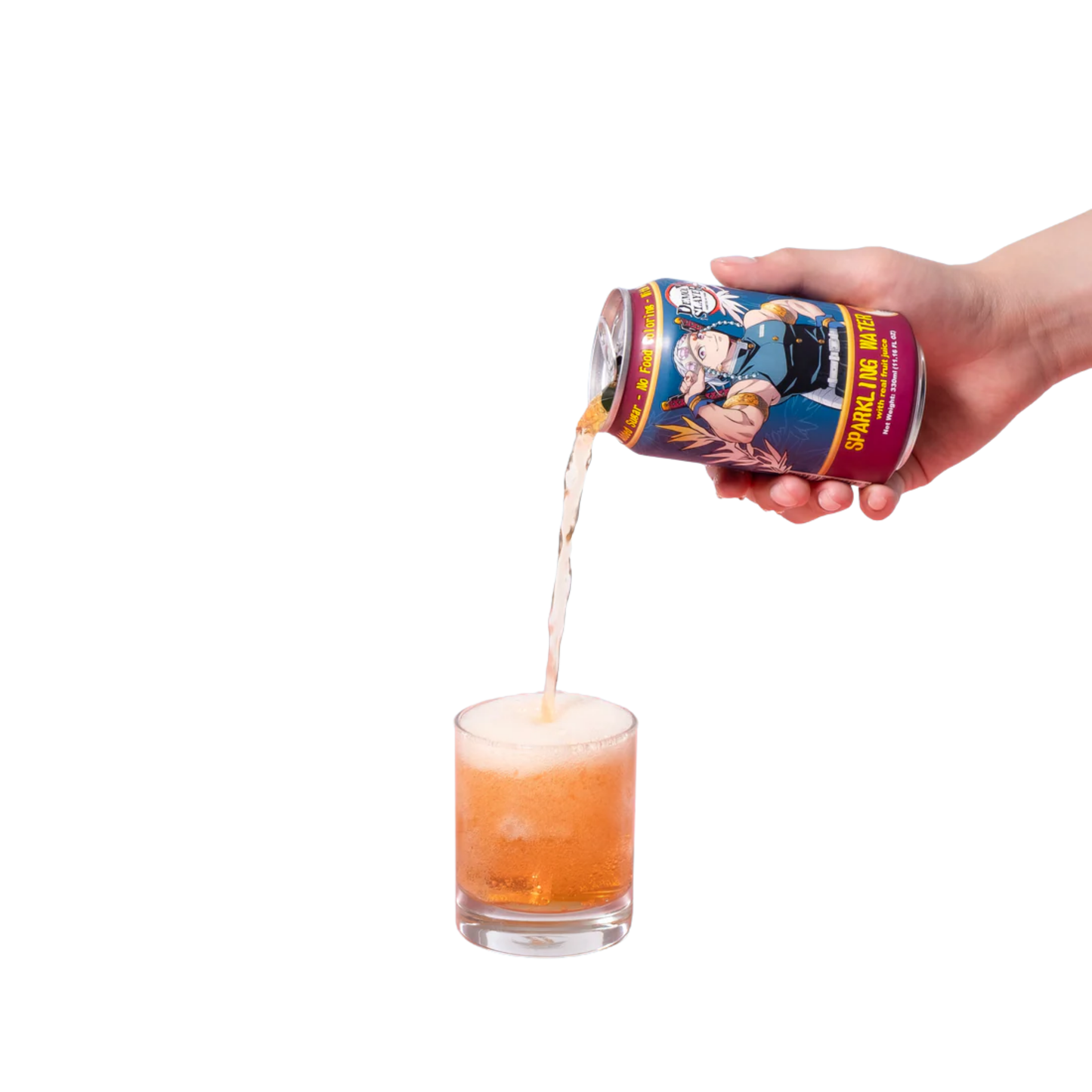 AnyYums Demon Slayer Peach Sparkling Water 11.16oz 24ct