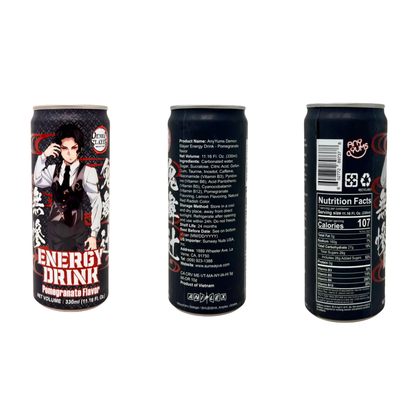 AnyYums Demon Slayer Pomegranate Energy Drink 11.16oz 12ct