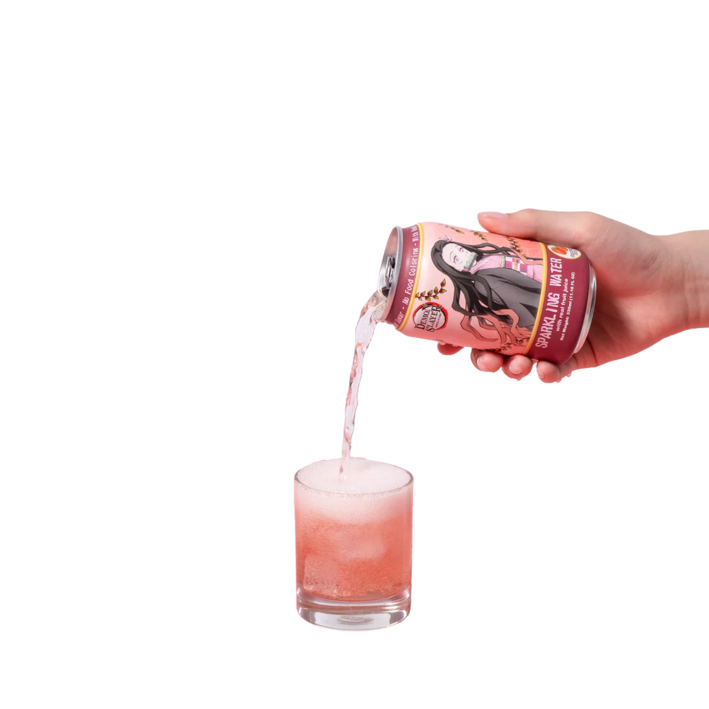 AnyYums Demon Slayer Strawberry Sparkling Water 11.16oz 24ct