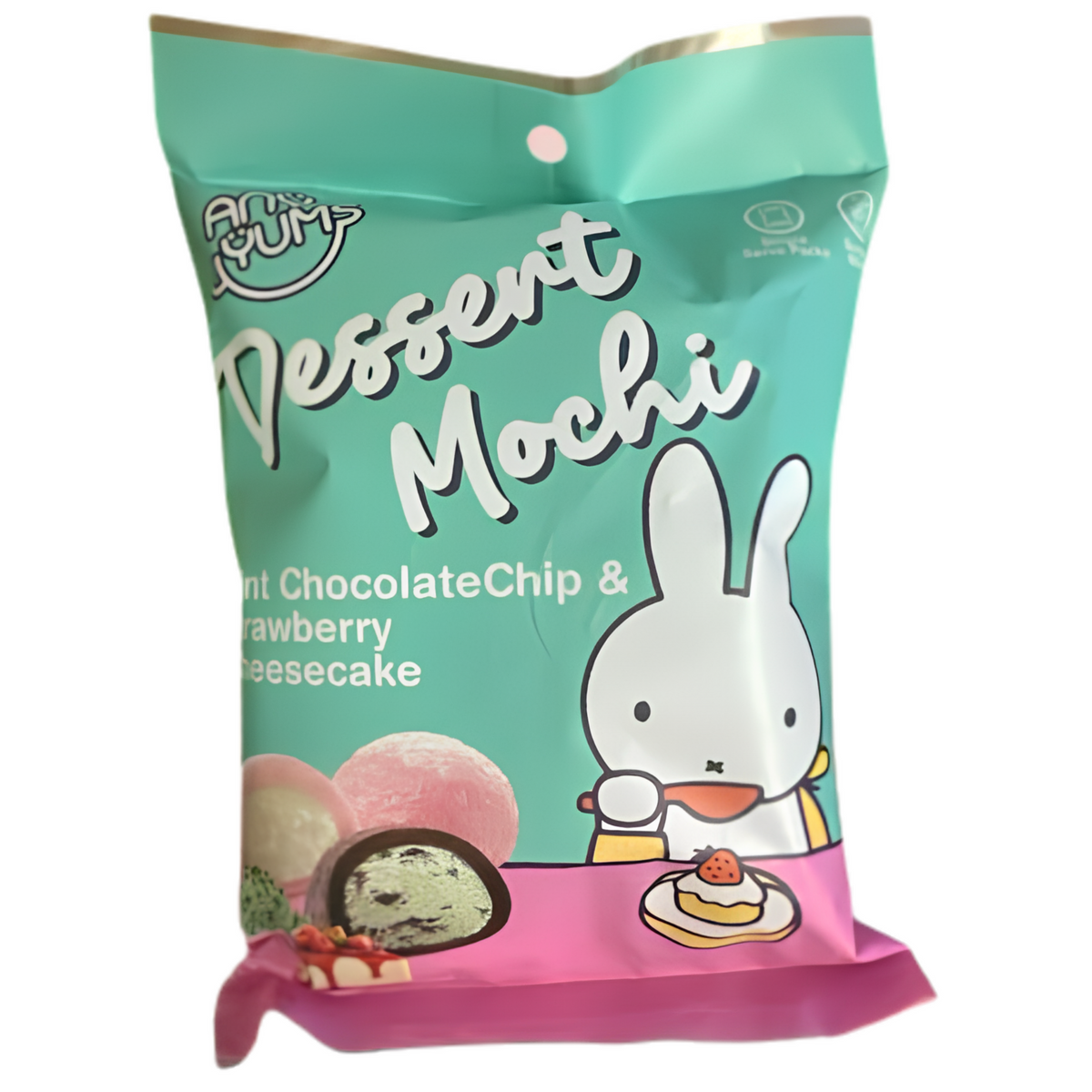 Miffy Mint Chocolate & Strawberry Cheesecake Mochi 4.23oz 12ct