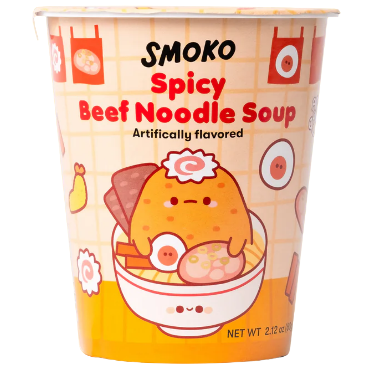 Smoko Spicy Beef Noodle Soup 2.11oz 24ct
