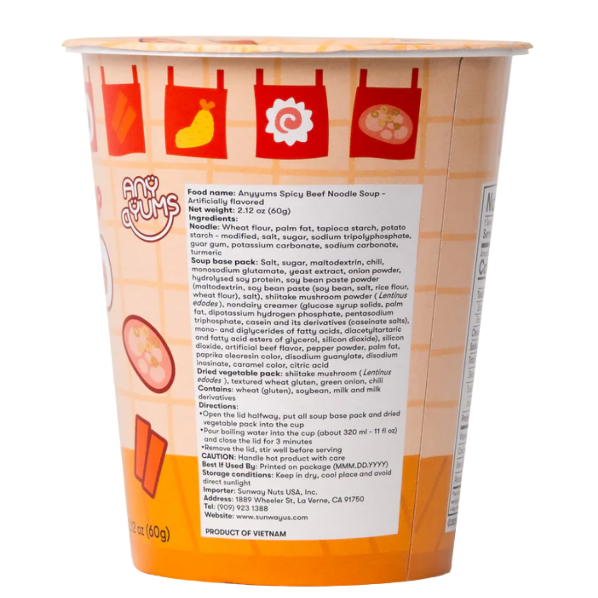 Smoko Spicy Beef Noodle Soup 2.11oz 24ct