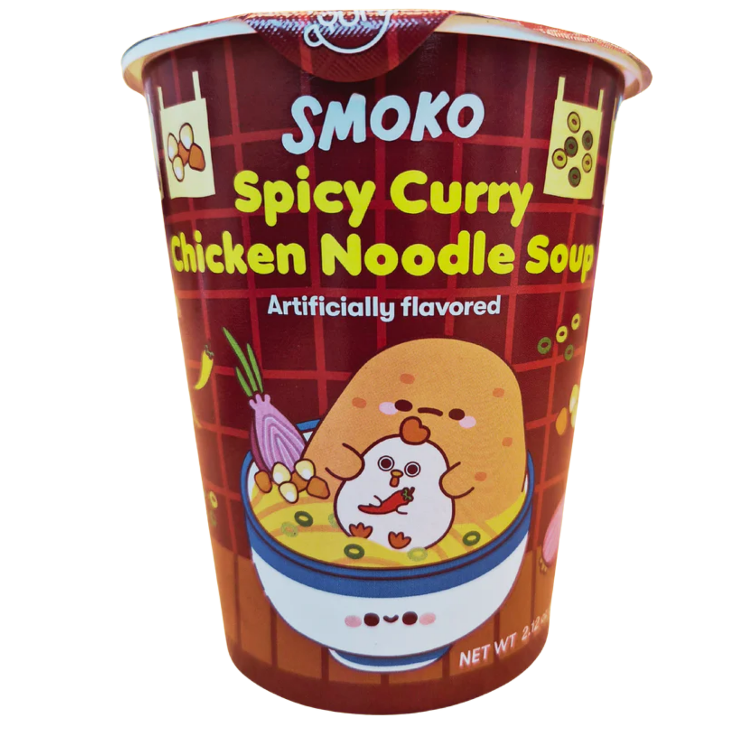 Smoko Spicy Curry Chicken Noodle Soup 2.11oz 24ct