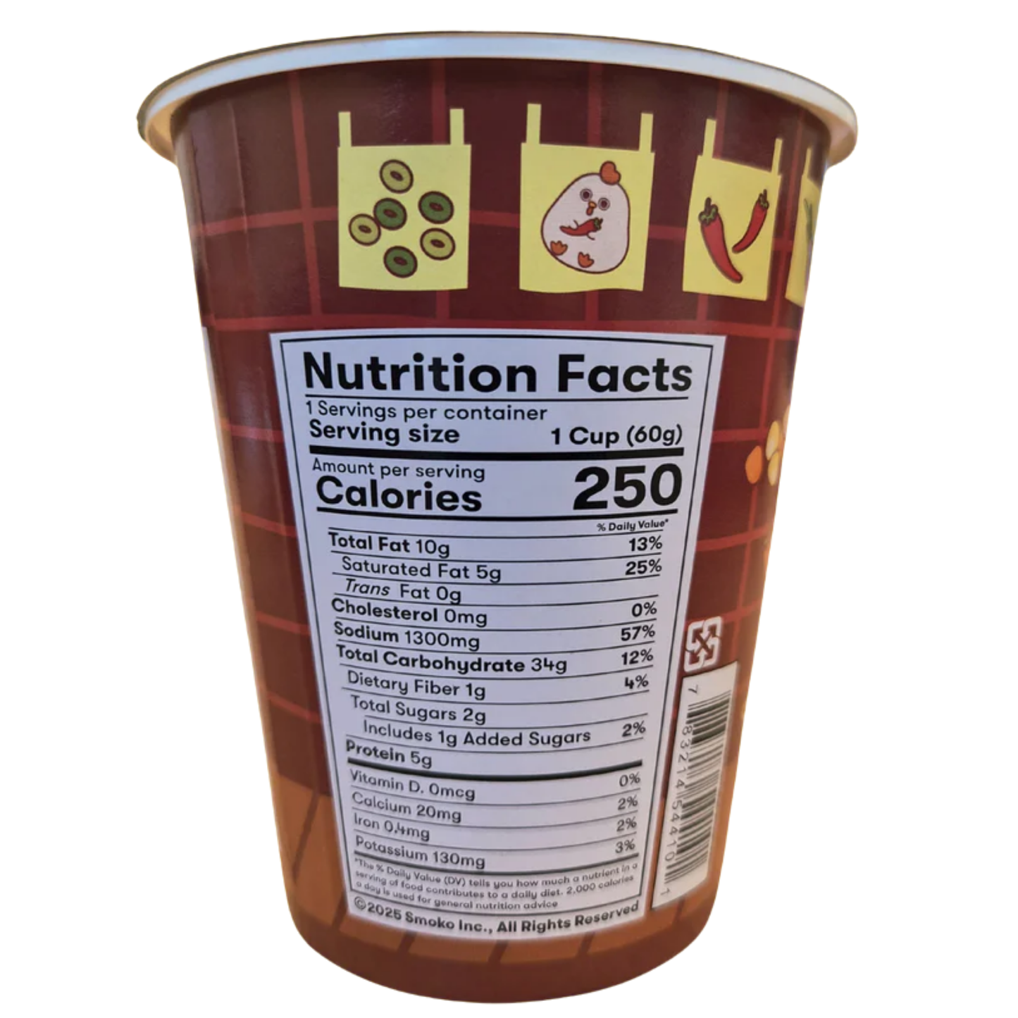 Smoko Spicy Curry Chicken Noodle Soup 2.11oz 24ct