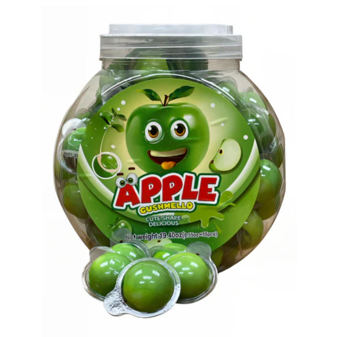 Gushmello Raspberry Zoomi Apple Gushmello Gummy Candy Jar 0.35oz - 55ct – I Got Your Candy