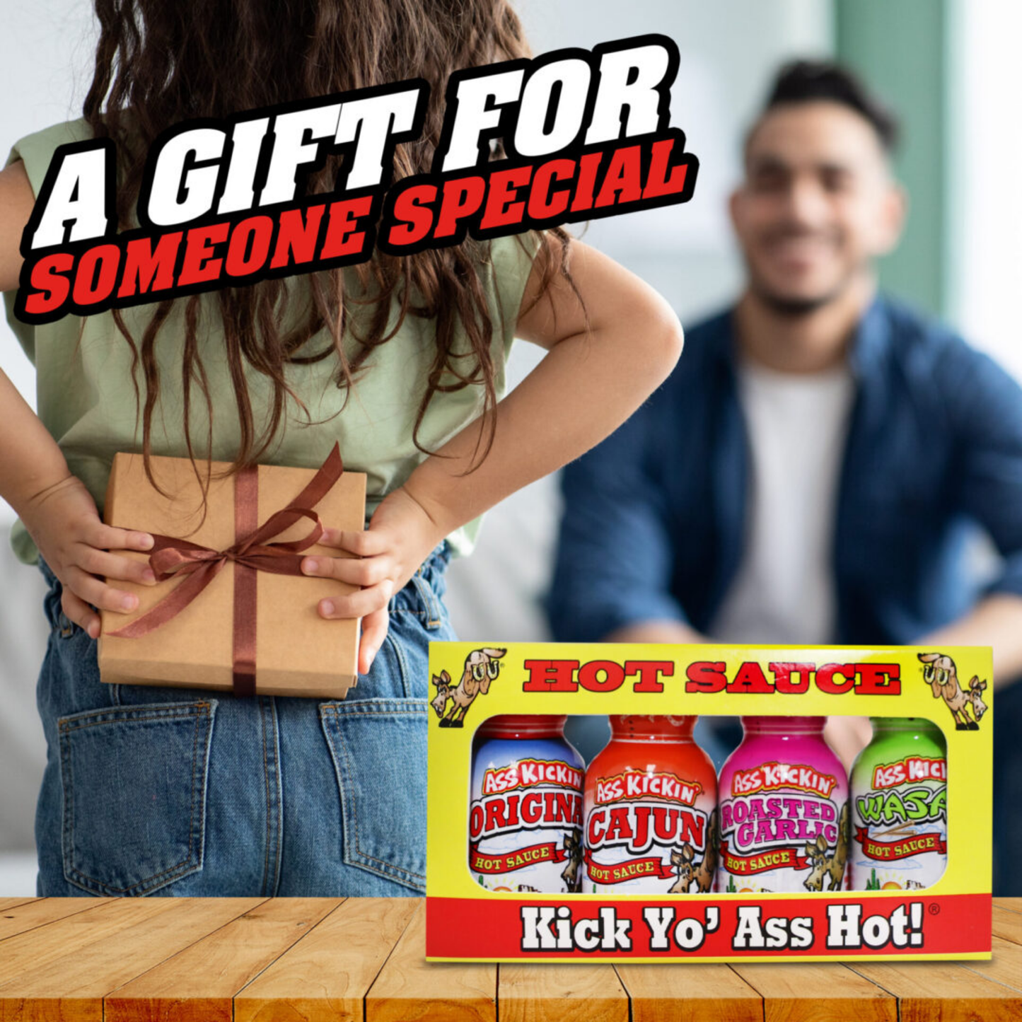 Ass Kickin Four Pack Mini Bottle Hot Sauce .75oz 12ct