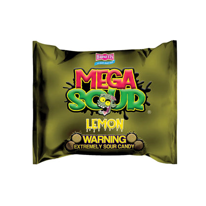 Barnetts Mega Sour Lemon Candy 104g bag – UK import extremely sour hard candy