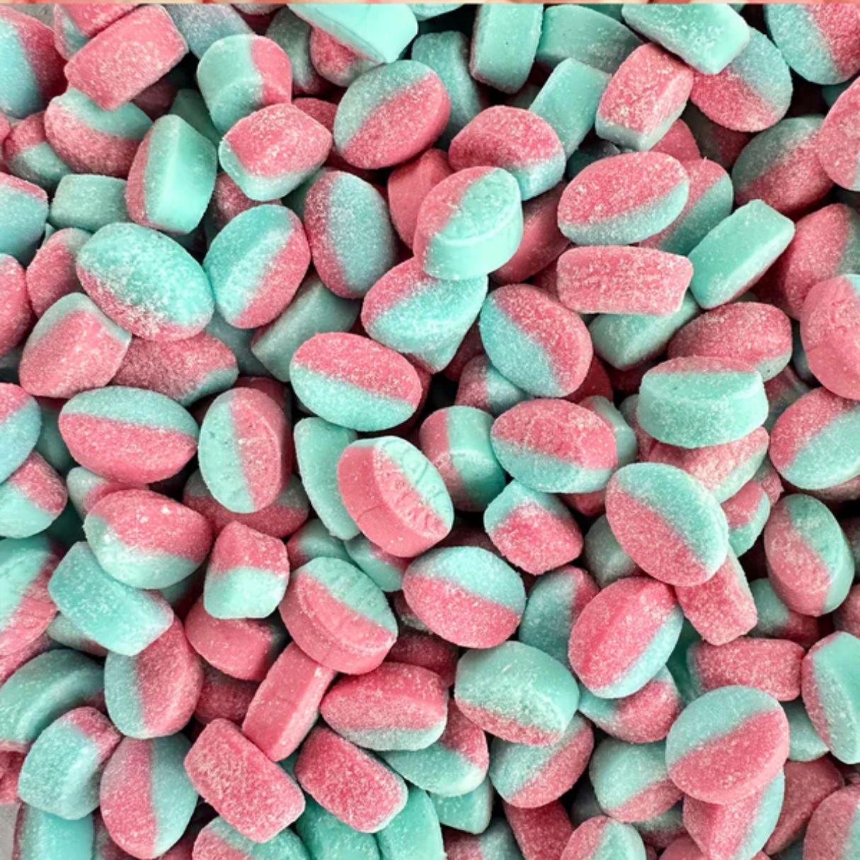 BUBS Mini Sour Blue Raspberry Ovals Candy Bulk Bag 5lb