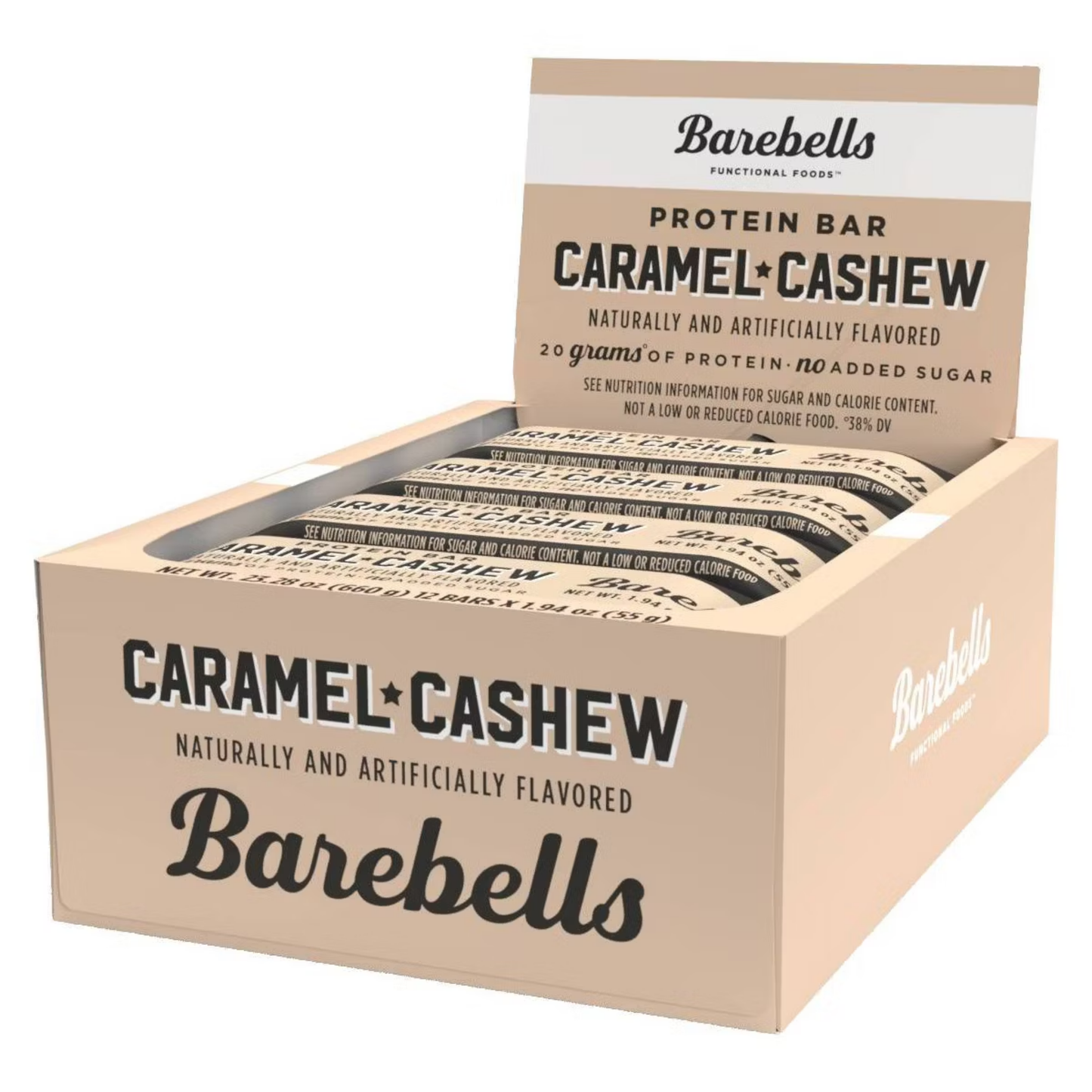 Barebells Caramel Cashew Protein Bars 1.9oz 12ct