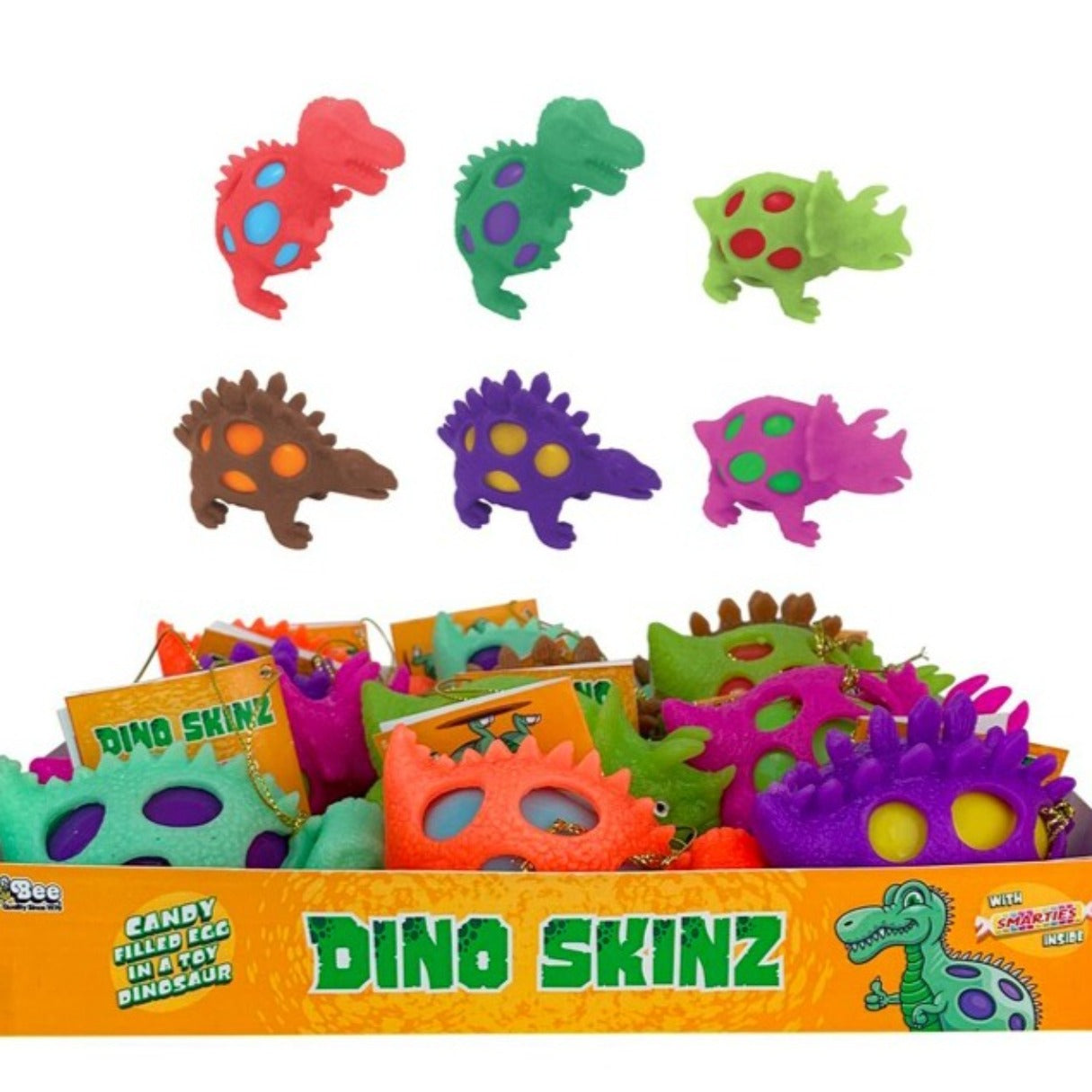 Bee Dino Skinz With Smarties 0.3oz - 12ct