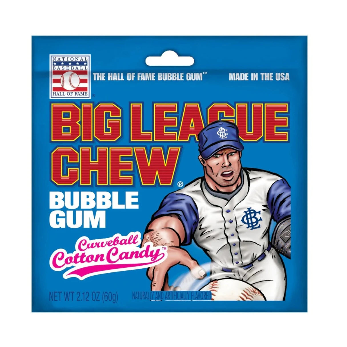 Big League Chew Curveball Cotton Candy Gum 2.12oz - 12ct