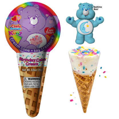 Care Bears Birthday Cake Flavored Cone Tray .9oz 10ct