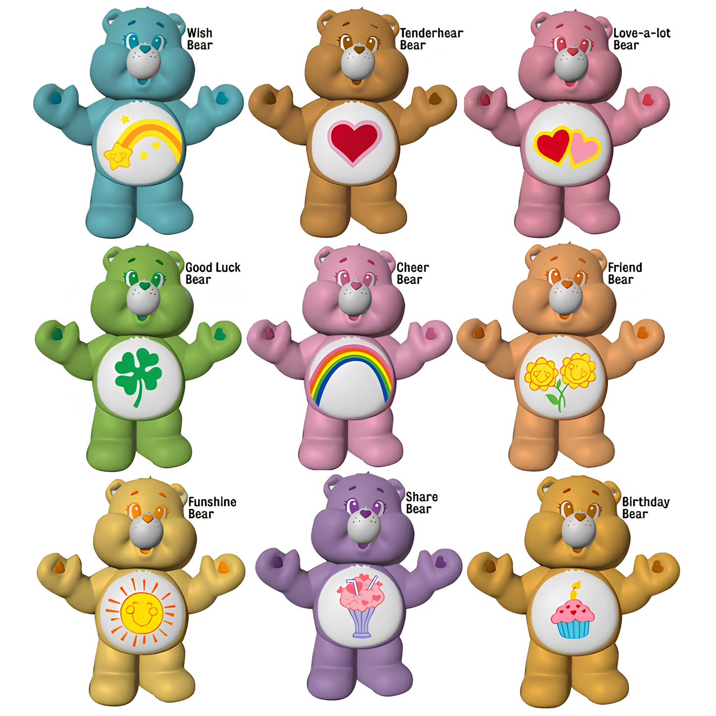 Care Bears Birthday Cake Flavored Cone Tray .9oz 10ct