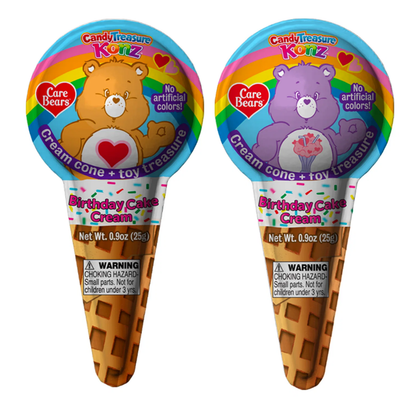 Care Bears Birthday Cake Flavored Cone Tray .9oz 10ct