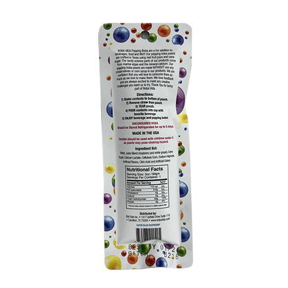 BobaVida Popping Boba Blue Raspberry 3oz- 10ct