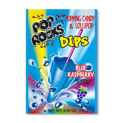 Pop Rocks Blue Raspberry Dips Popping Candy 0.63oz - 216ct