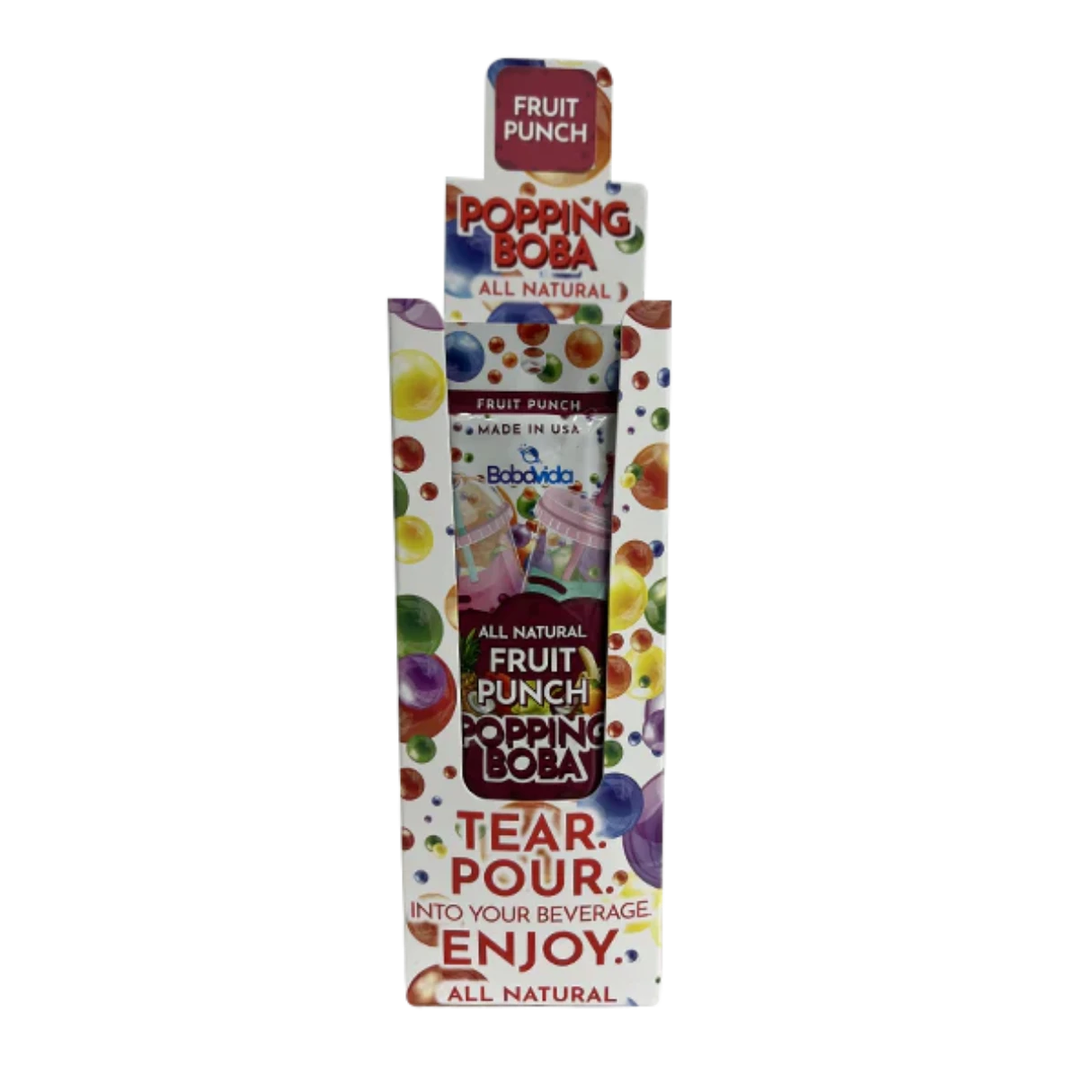 Bobavida Popping Boba Fruit Punch 3oz - 10ct