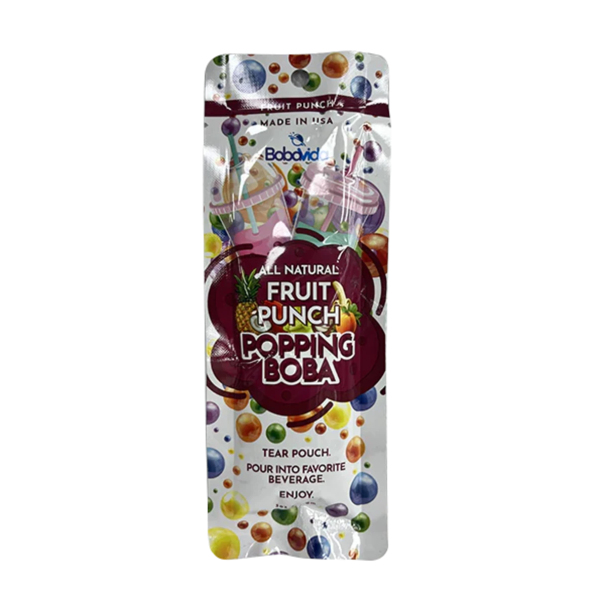 BobaVida Popping Boba Fruit Punch 3oz - 10ct