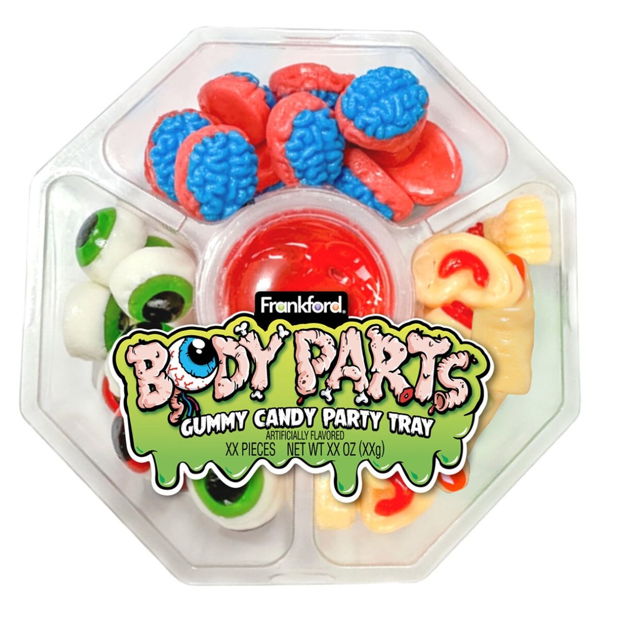 Frankford Body Parts Gummy Candy Party Tray 14oz - 6ct