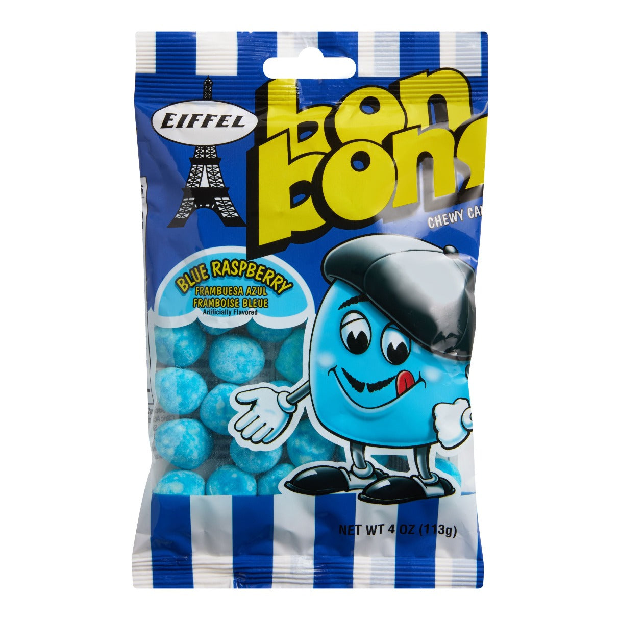 Eiffel Bon Bon Blue Raspberry Bag 4oz - 12ct