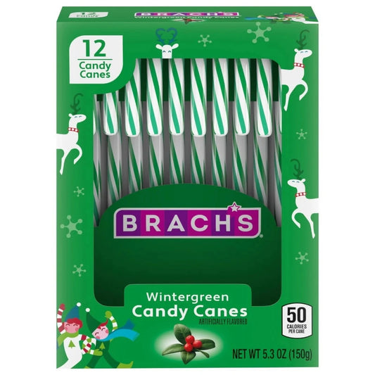 Brach's Wintergreen Candy Canes 5.3oz - 12ct