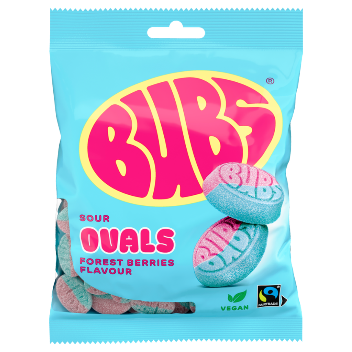 Bubs Sour Forest Berries Ovals 90g - 12ct