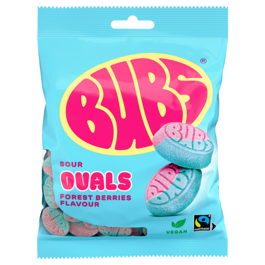 Bubs Sour Forest Berries Ovals 90g - 12ct
