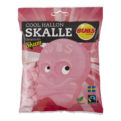 Bubs Cool Raspberry Skull Foam 90g - 12ct