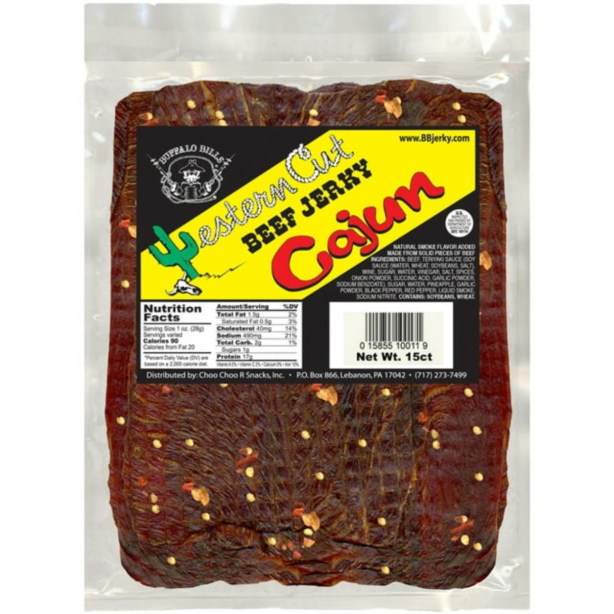 Buffalo Bill's Western Cut Cajun Beef Jerky 18oz - 15ct