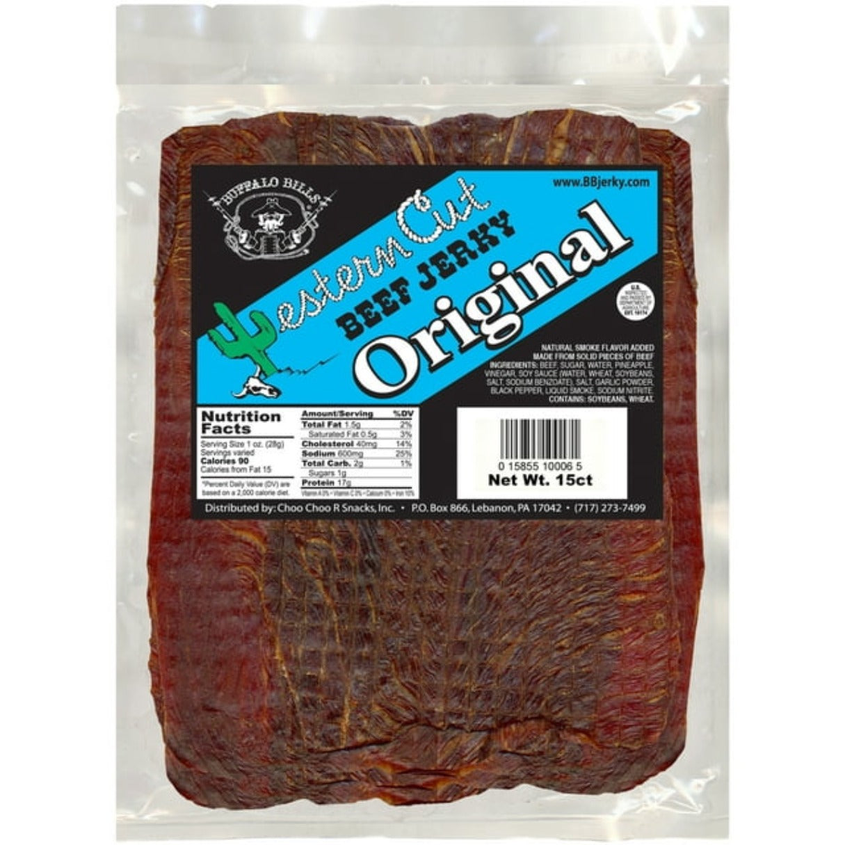 Buffalo Bill's Western Cut Original Beef Jerky 18oz - 15ct