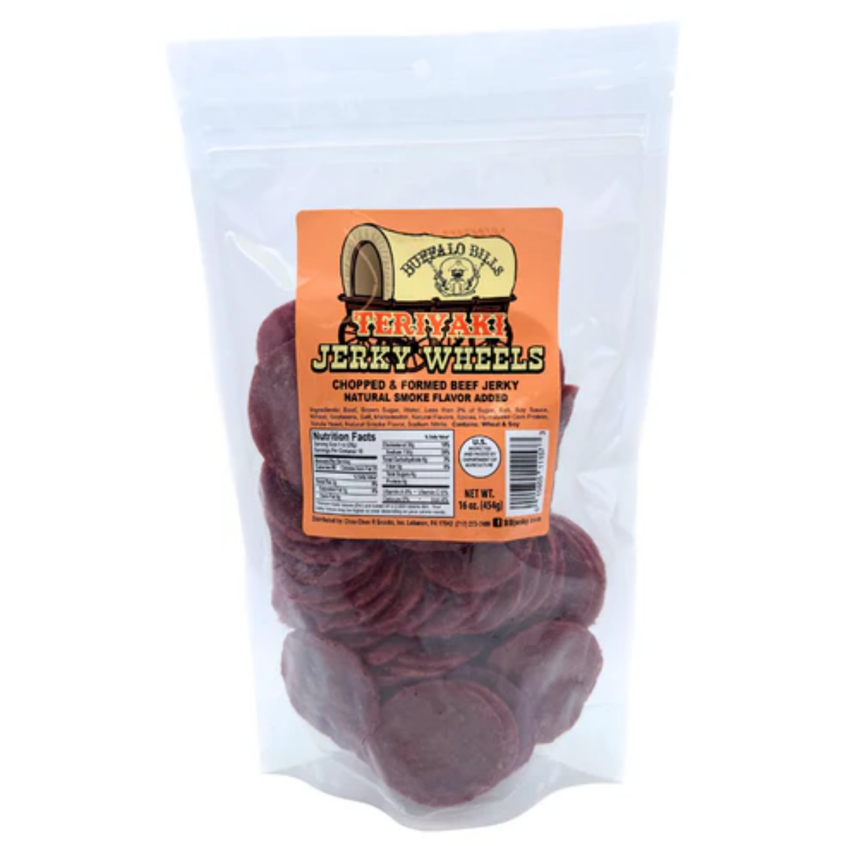 Buffalo Bill's Teriyaki Jerky Wheels 64pc - 16oz