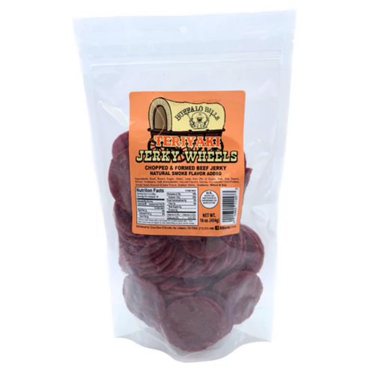 Buffalo Bill's Teriyaki Jerky Wheels 64pc - 16oz