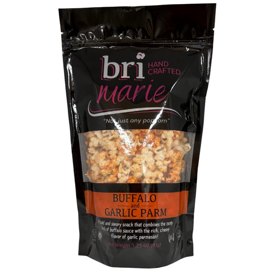 BriMarie Buffalo & Garlic Parmesan Popcorn 3.25oz - 12ct