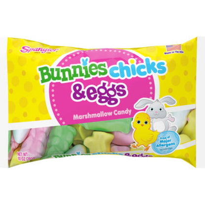 Marshmallow Bunnies, Chicks, Eggs Bag 10oz  - 12ct