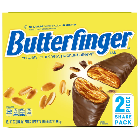 Butterfinger 2-Piece Share Pack Candy Bars 3.7oz 18ct