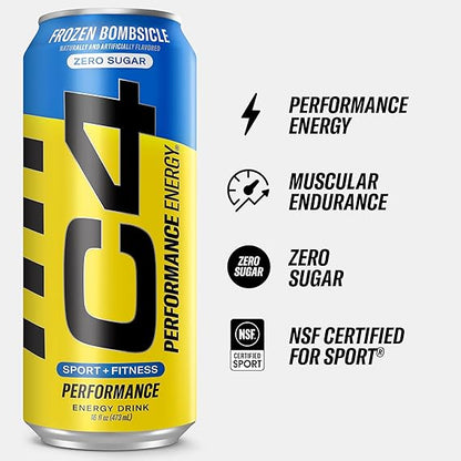 C4 Performance Energy Carbonated Frozen Bombsicle 16oz - 12ct