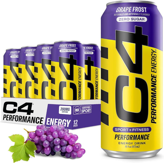 C4 Performance Energy Carbonated Purple Frost 16oz - 12ct