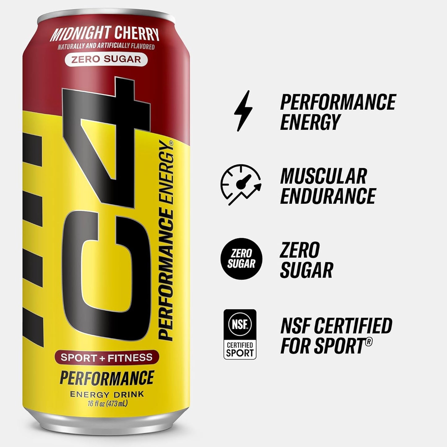 C4 Performance Energy Carbonated Midnight Cherry 16oz - 12ct