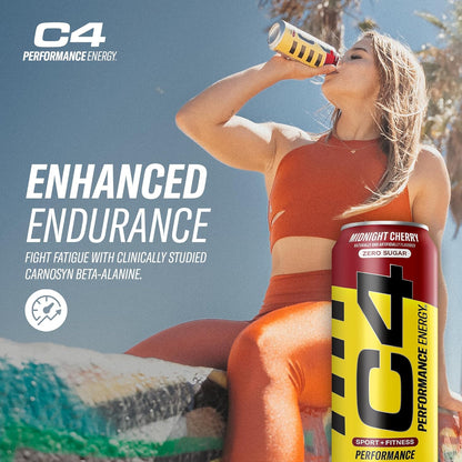 C4 Performance Energy Carbonated Midnight Cherry 16oz - 12ct