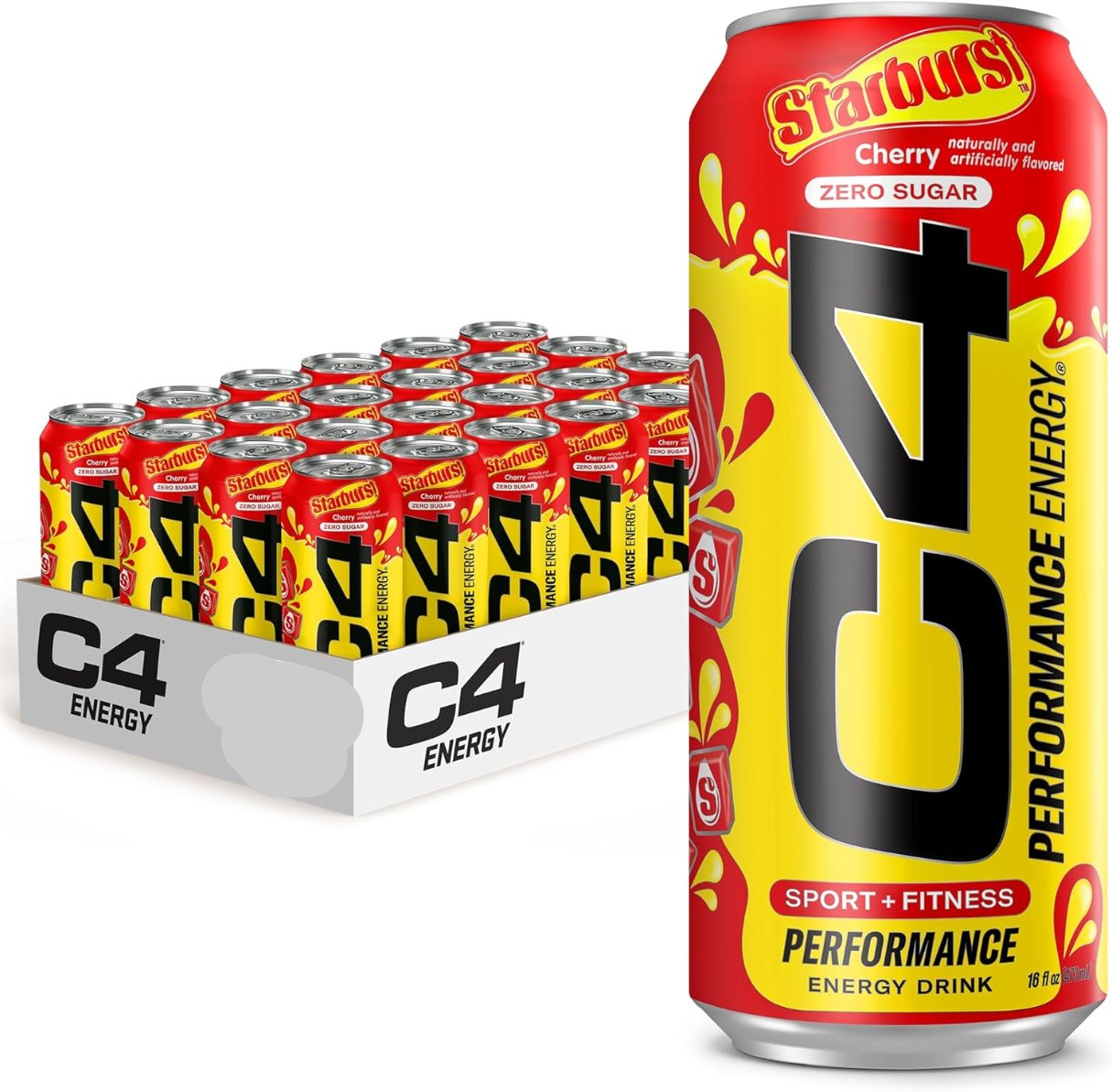 C4 Cherry Starburst Energy Drink 16oz - 12ct