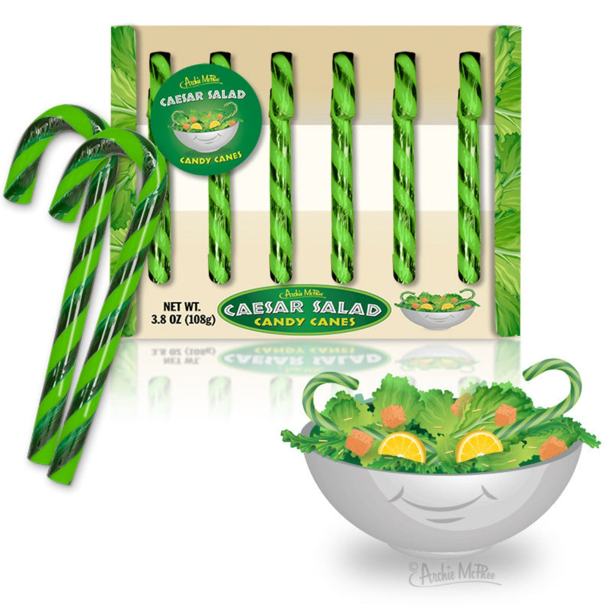 Caesar Salad Candy Canes  3.8oz - 12ct