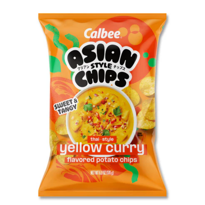 Calbee Asian Style Thai Yellow Curry Potato Chips - 6oz 12ct