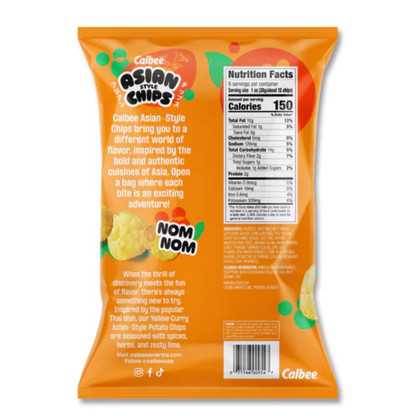Calbee Asian Style Thai Yellow Curry Potato Chips - 6oz 12ct