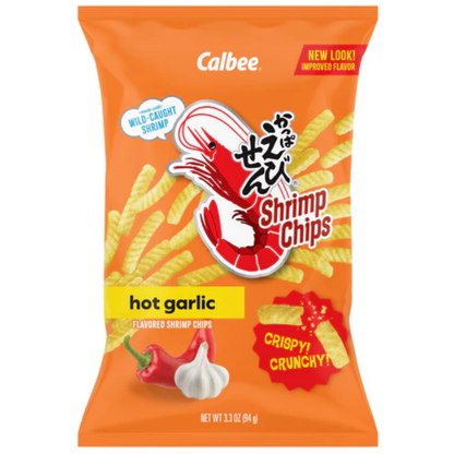 Calbee Hot Garlic Shrimp Chips - 3.3oz 6ct