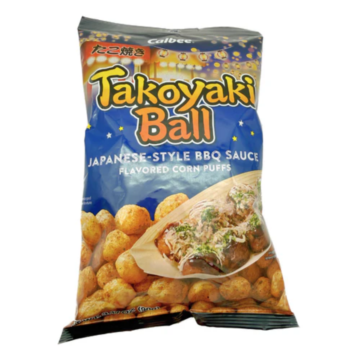 Calbee Takoyaki Ball Japanese Style BBQ Corn Puffs - 3.17oz 6ct