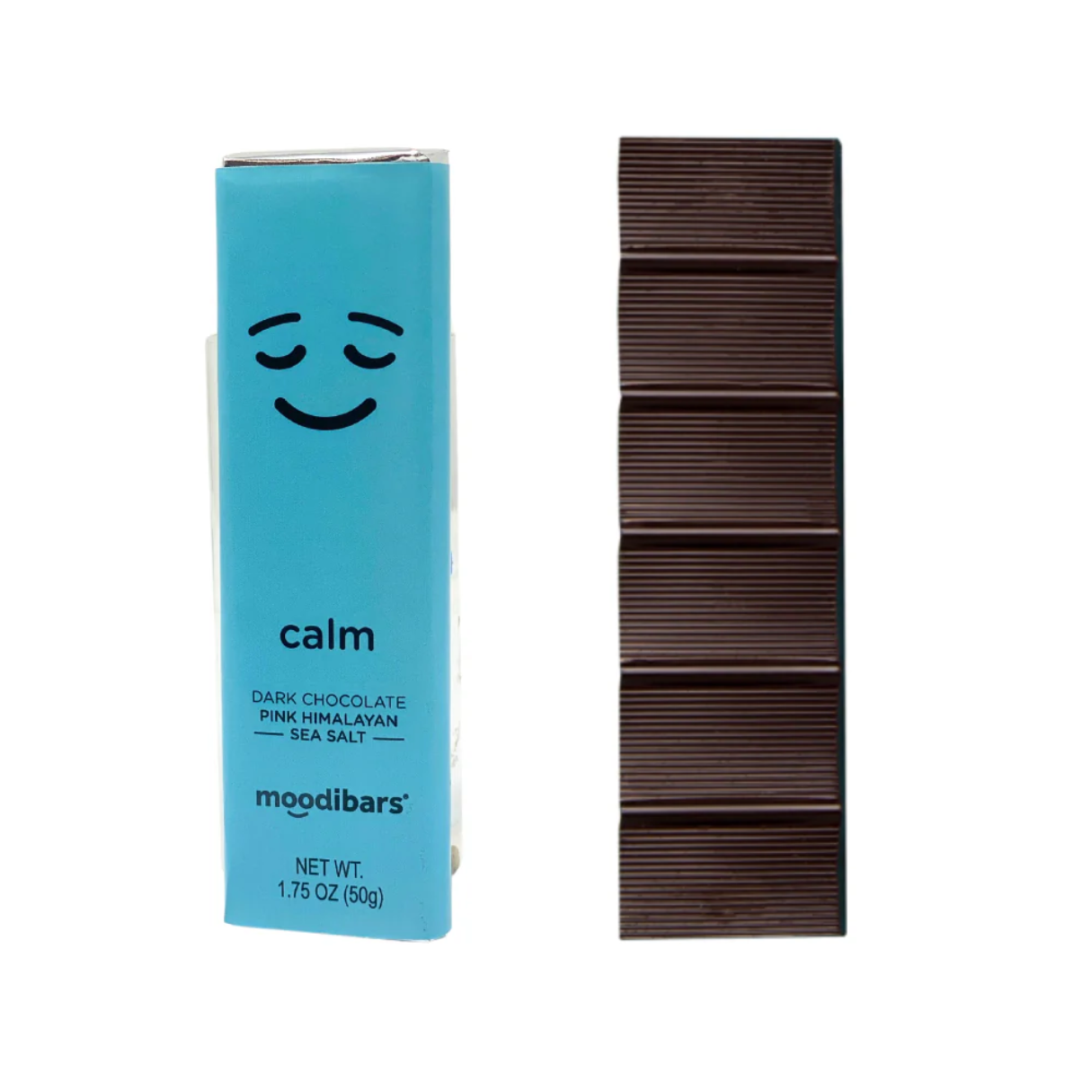 Calm Moodibar - Dark Chocolate Pink Himalayan Sea Salt Bar 1.75oz / 24pcs