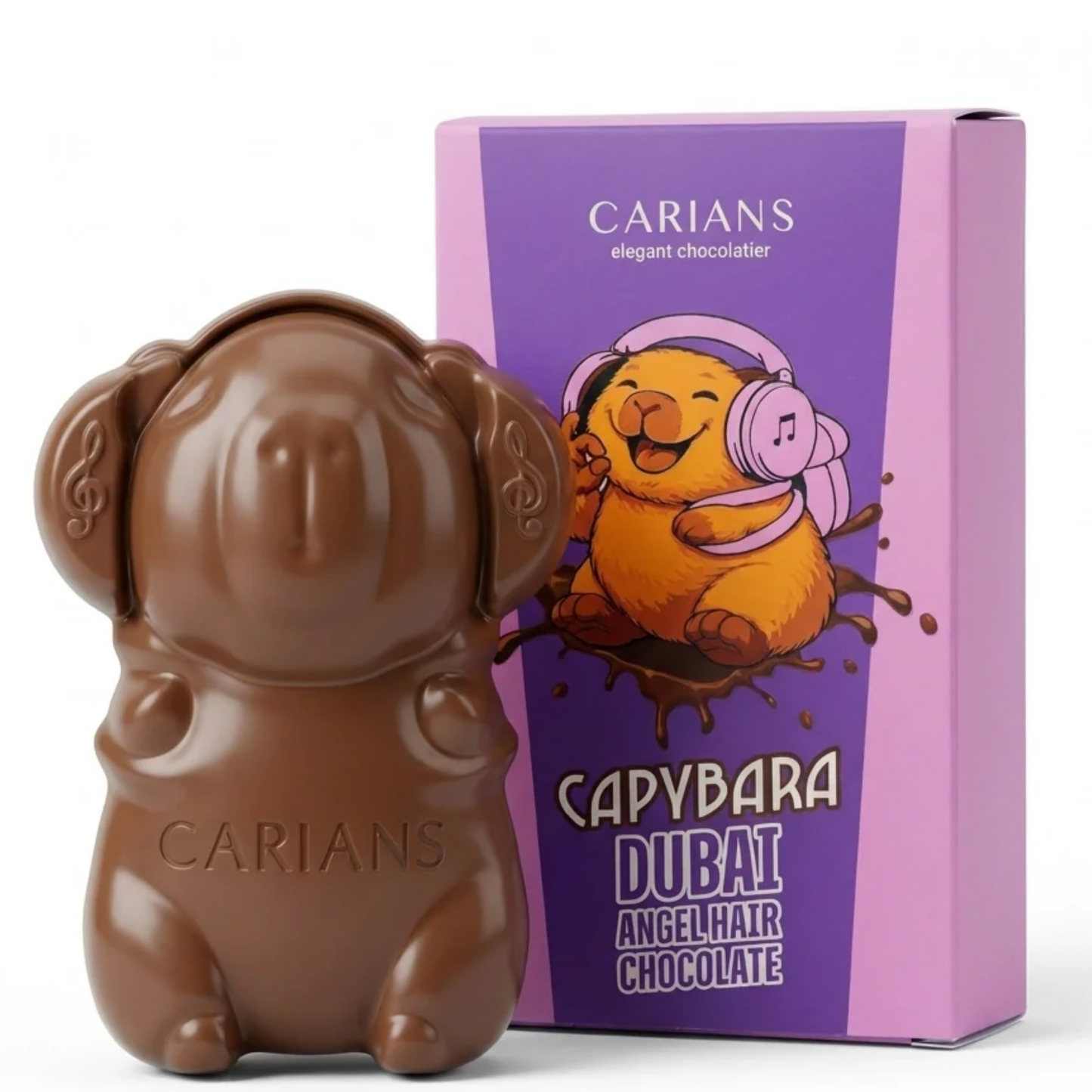 Carians Capybara Angel Hair Chocolate Bar 2.65oz 12ct