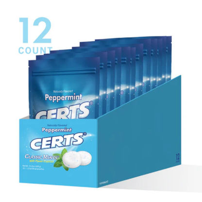 Certs Peppermint Classic Mints Candy 1.2oz - 12ct