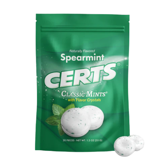 Certs Spearmint Classic Mints Candy 1.2oz - 12ct